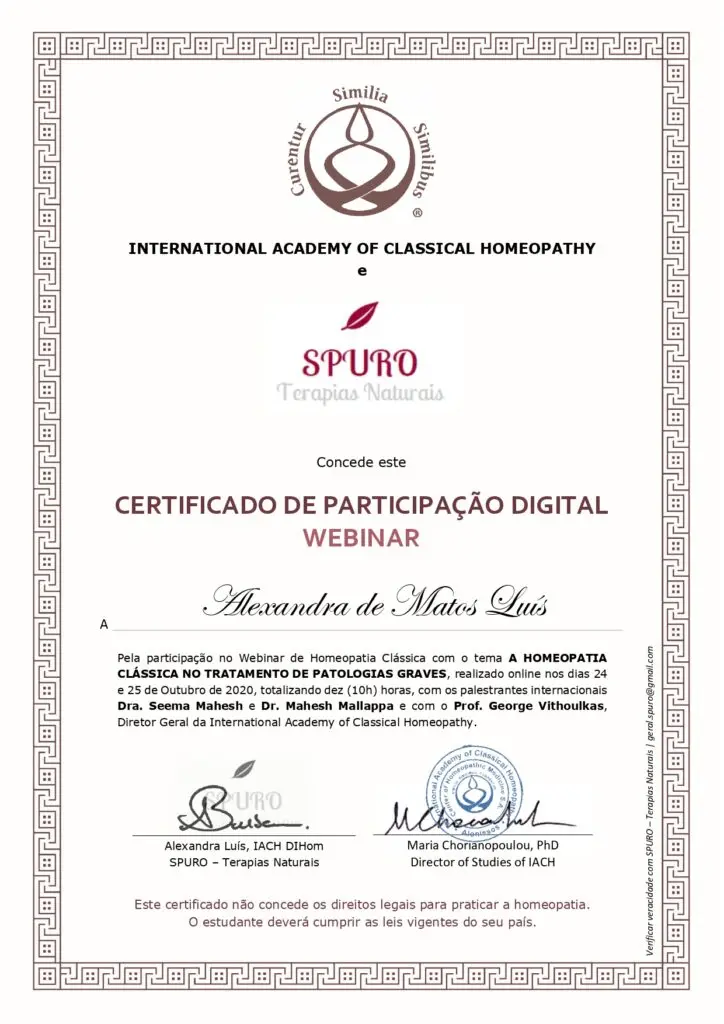 Webinar Certificate Alexandra Luis 